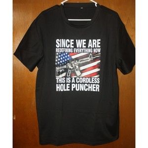 Men's T- Shirt Graphic Sarcastic Funny Patriotic Black Sz XL NIP